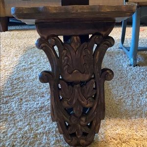 Beautiful Artisan-carved Mango Wood Display Shelf